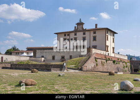 Ancien Fort Belvedere à Florence, Italie. Le Forte Belvedere est la deuxième plus grande forteresse et d'être construit à Florence. Il a été de Banque D'Images