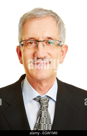 Head shot of certain ancien cadre supérieur avec des lunettes Banque D'Images