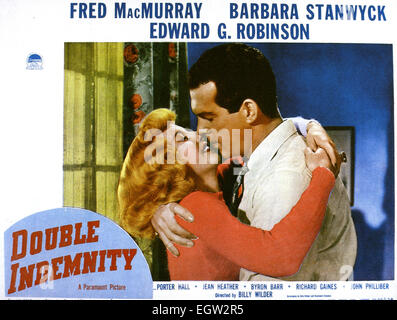 DOUBLE INDEMNITÉ 1944 Paramount Pictures film avec Barbara Stanwyck et Fred McMurray Banque D'Images