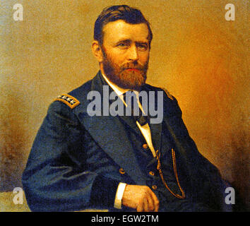 ULYSSES S. Grant (1822-1885) Commandant de forces de l'Union de la guerre civile américaine Banque D'Images