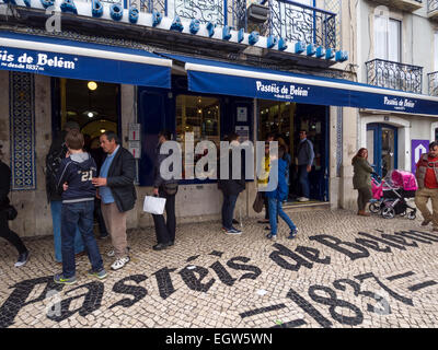 Pastéis de Belém boulangerie dans le quartier de Belém, Lisbonne, Portugal Banque D'Images