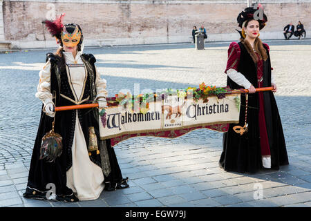 Parade pour Carnevale Romano 2015, Rome, Italie Banque D'Images