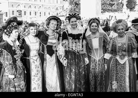 Parade pour Carnevale Romano 2015, Rome, Italie Banque D'Images