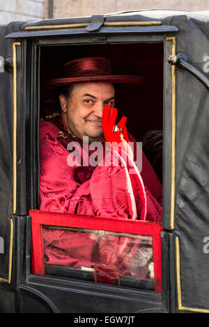 Parade pour Carnevale Romano 2015, Rome, Italie Banque D'Images