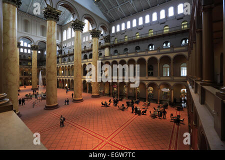 Vue de l'intérieur de la grande salle de National Building Museum, Washington D.C, USA Banque D'Images