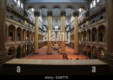 Vue de l'intérieur de la grande salle de National Building Museum, Washington D.C, USA Banque D'Images