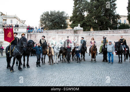 Parade pour Carnevale Romano 2015, Rome, Italie Banque D'Images