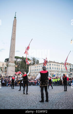 Parade pour Carnevale Romano 2015, Rome, Italie Banque D'Images