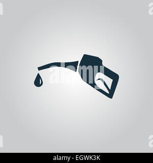 Pompe à essence signe la buse. Banque D'Images