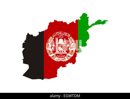 Drapeau du pays afghanistan site forme symbole national Banque D'Images