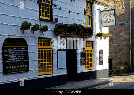 L'Admiral Benbow pub à Penzance, Cornwall, England UK Banque D'Images