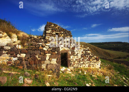 Ruines de la ville détruite de Cerretanum, détruit par le séisme de 1693. Terravecchia, Sicile Banque D'Images