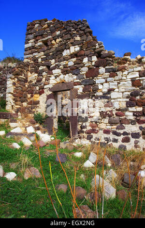 Ruines de la ville détruite de Cerretanum, détruit par le séisme de 1693. Terravecchia, Sicile Banque D'Images