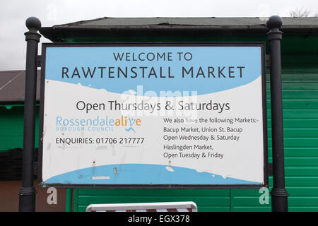 Marché Rawtenstall dans une ancienne ville de coton dans le Lancashire Banque D'Images