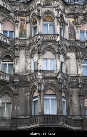 Immeuble sur la rue Andrassy, Budapest Banque D'Images