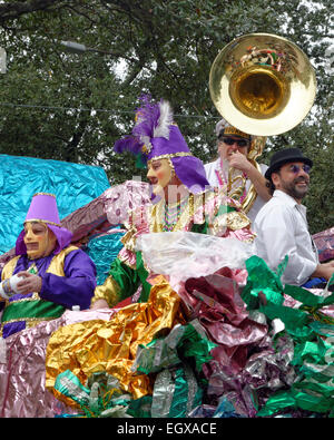 Parade, le Mardi Gras 2015, Nouvelle-Orléans, Louisiane, Etats-Unis Banque D'Images