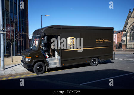 Ou UPS United Parcel Service van UK Banque D'Images