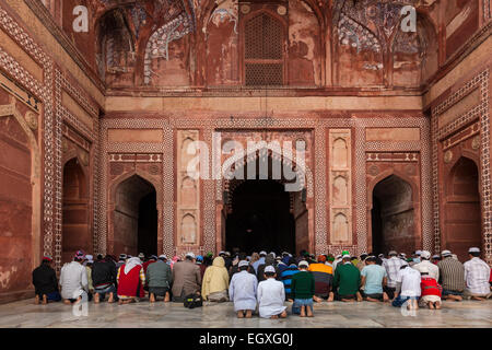 Fatehpur Sikri, La Mosquée Jama Masjid, Agra, Uttar Pradesh, Inde Banque D'Images