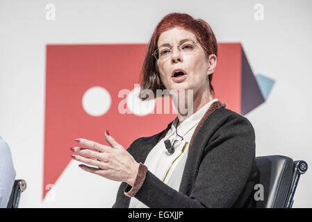 Barcelone, Espagne. 3 mars, 2015. L'Hospitalet de Llobregat, Catalogne, Espagne - MITCHELL BAKER, Présidente de la Fondation Mozilla, parle à un discours liminaire lors du Mobile World Congress 2015 à Barcelone Crédit : Matthias Rickenbach/ZUMA/ZUMAPRESS.com/Alamy fil Live News Banque D'Images