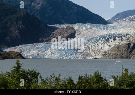 Mendenhall Glacier est un glacier tidewater à destination de Mendenhall lake à environ 16 kilomètres du centre-ville de Juneau, capitale de l'Alaska. S Banque D'Images