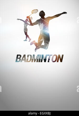 Sport Badminton invitation affiche ou flyer backgraound avec l'espace vide Banque D'Images