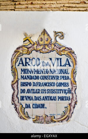 Mosaïque d'Arco da Vila, à Faro. Portugal Banque D'Images