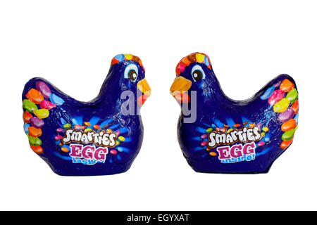 Nestle smarties easter special edition de canards en chocolat sur fond blanc Banque D'Images