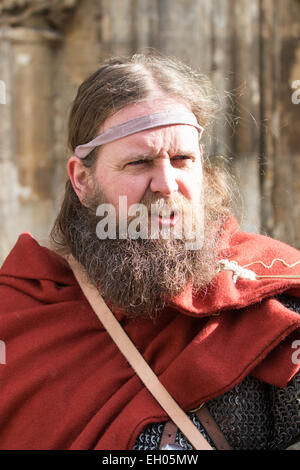 Les personnes qui prennent part à l'Jorvik Viking Festival, New York 2015 Banque D'Images