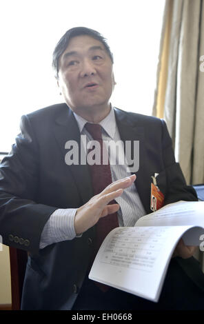 Beijing, Chine. 3e Mar, 2015. Bao est engagée, d'un adjoint à la 12e Assemblée populaire nationale (APN), se propose de renforcer la construction de la civilisation écologique à Beijing, capitale de Chine, le 3 mars 2015. © Yue Yuewei/Xinhua/Alamy Live News Banque D'Images