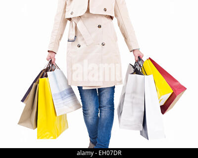 Woman with shopping bags Banque D'Images