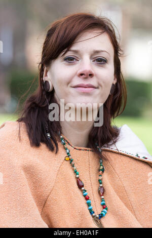 Les personnes qui prennent part à l'Jorvik Viking Festival, New York 2015 Banque D'Images