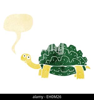 Tortue dessin animé avec bulle Illustration de Vecteur