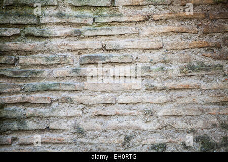 La texture de fond photo old weathered gray brick wall Banque D'Images