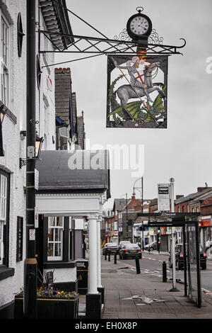 Village Cheadle George and Dragon enseigne de pub à Stockport Banque D'Images