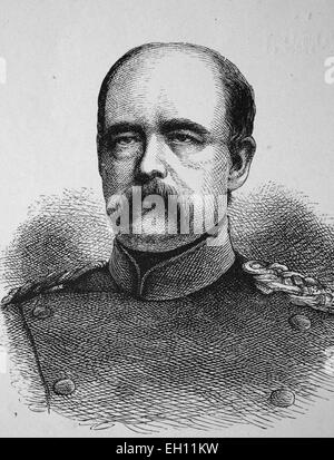 Le prince Otto von Bismarck, 1815 - 1898, premier chancelier de l'Empire allemand, gravure sur bois, vers 1880 historique Banque D'Images