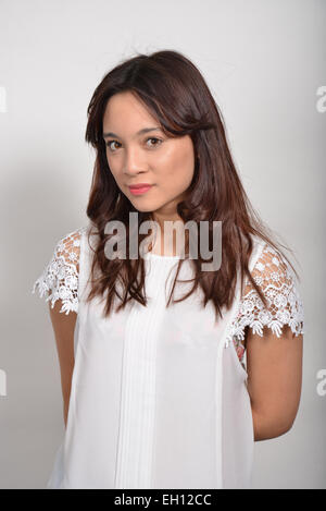 Teenage model studio shoot, London, Greater London, Angleterre, Royaume-Uni Banque D'Images