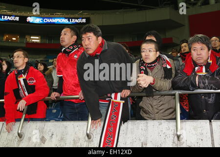 Saitama, Japon. 4e Mar, 2015. Urawa Reds fans Football/soccer : AFC Champions League 2015 match du groupe G entre Urawa Reds 0-1 Brisbane Roar FC à Saitama Stadium 2002 à Saitama, Japon . © Sho Tamura/AFLO SPORT/Alamy Live News Banque D'Images