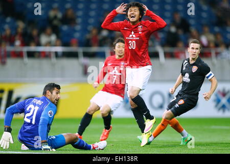 Saitama, Japon. 4e Mar, 2015. Shinzo Koroki (REDS) Football/soccer : AFC Champions League 2015 match du groupe G entre Urawa Reds 0-1 Brisbane Roar FC à Saitama Stadium 2002 à Saitama, Japon . © Sho Tamura/AFLO SPORT/Alamy Live News Banque D'Images