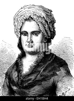 La mère de Goethe, Johann Goethe, 1731 - 1808, l'illustration historique, 1877 Banque D'Images