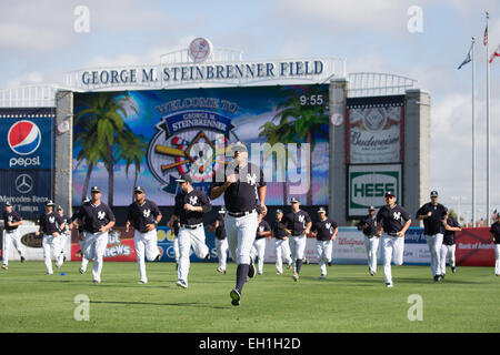 Tampa, Floride, USA. 4e Mar, 2015. Alex Rodriguez (Yankees) MLB : Alex Rodriguez (c) de la Nouvelle York Yankee en action au cours de leur entraînement de printemps de la Ligue Majeure de Baseball à George M. Steinbrenner Field à Tampa, Florida, United States . © Thomas Anderson/AFLO/Alamy Live News Banque D'Images