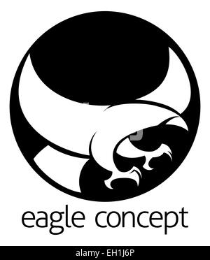 Un résumé illustration d'un cercle eagle concept design Banque D'Images