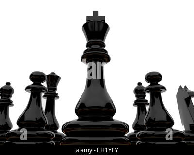 L'image en haute résolution. Figures noires sur fond blanc Banque D'Images