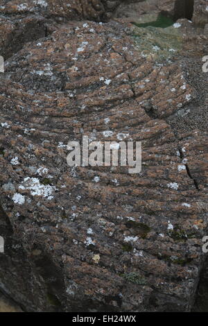 Rocks en couches dans la fissure de la croûte de la terre mid Atlantic ridge Le Parc National de Thingvellir Islande Banque D'Images