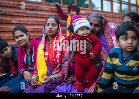 Défilé religieux à Chandigarh, Inde Banque D'Images