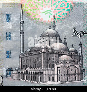 Mosquée Mohammed Ali (Citadelle) au Caire du billet de 20 livres, l'Egypte, 2001 Banque D'Images