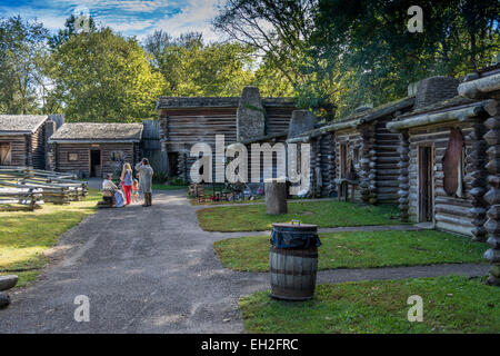 La reconstitution de 1778 Siège de Fort Boonesborough Kentucky. Banque D'Images