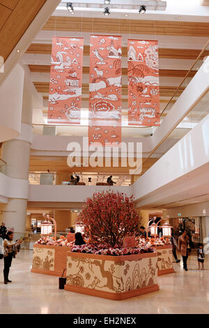 Décorations du Nouvel An chinois au centre commercial Pacific Place Hong Kong Banque D'Images