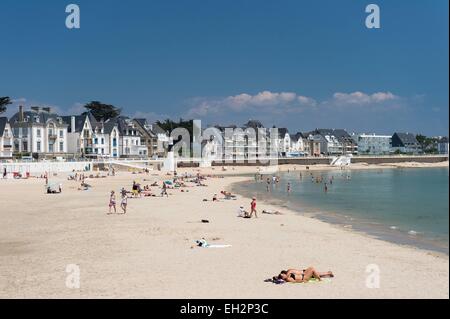 France, Morbihan, Quiberon, la plage principale Banque D'Images