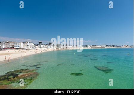 France, Morbihan, Quiberon, la plage principale Banque D'Images