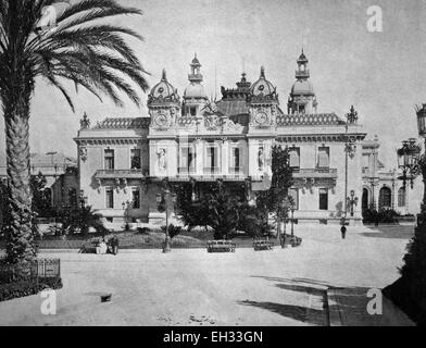 Début d'Autotype Monte Carlo, Monaco, 1884, photo historique Banque D'Images